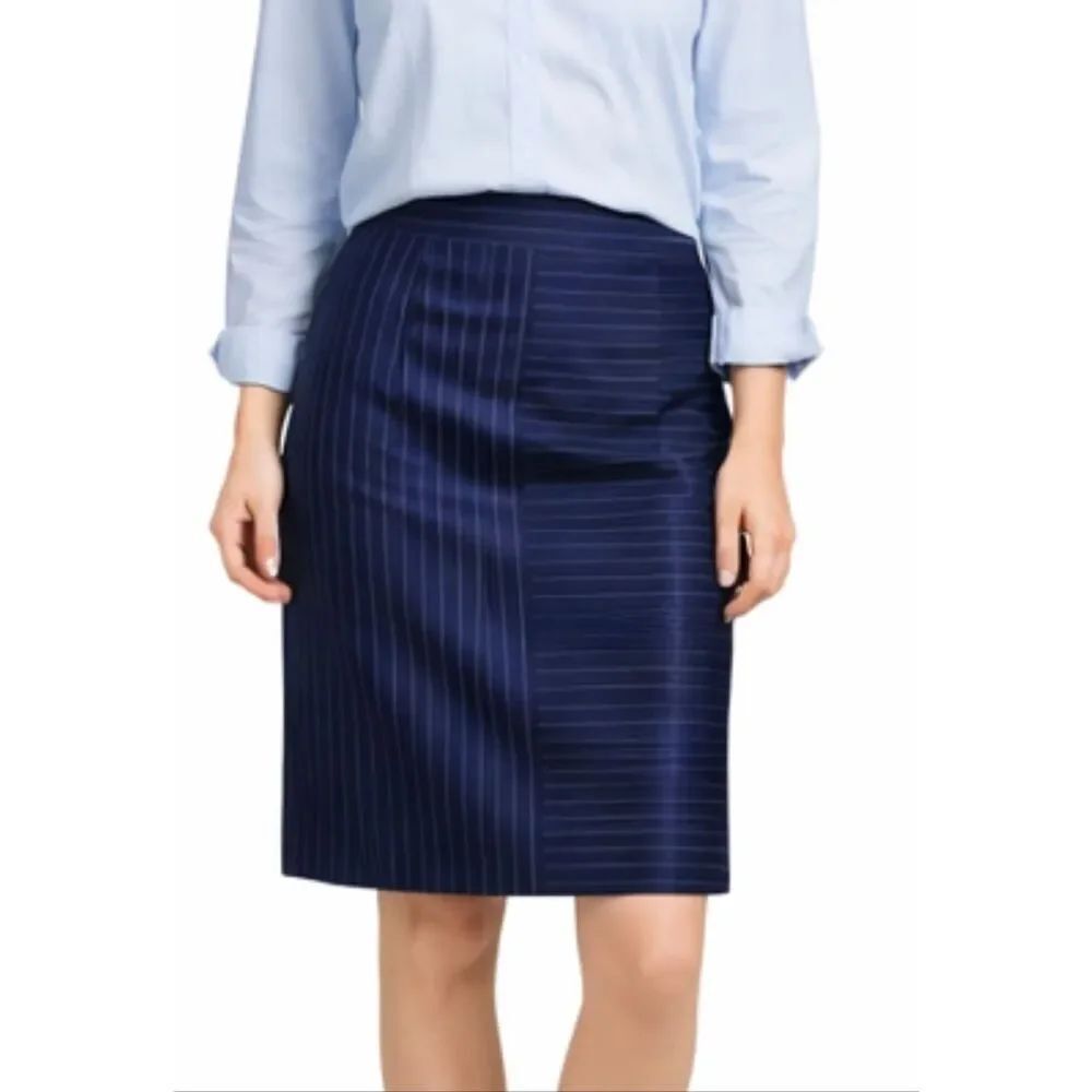 Banana Republic NWT navy pinstripe pencil skirt size 2